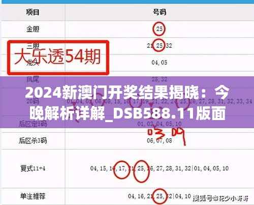 2024新澳门开奖结果揭晓:今晚解析详解_DSB588.11版面