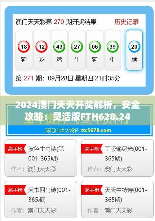 2024澳门天天开奖解析,安全攻略:灵活版FTH628.24